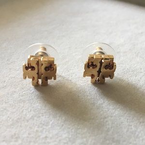 Tory Burch Logo Stud Earrings
